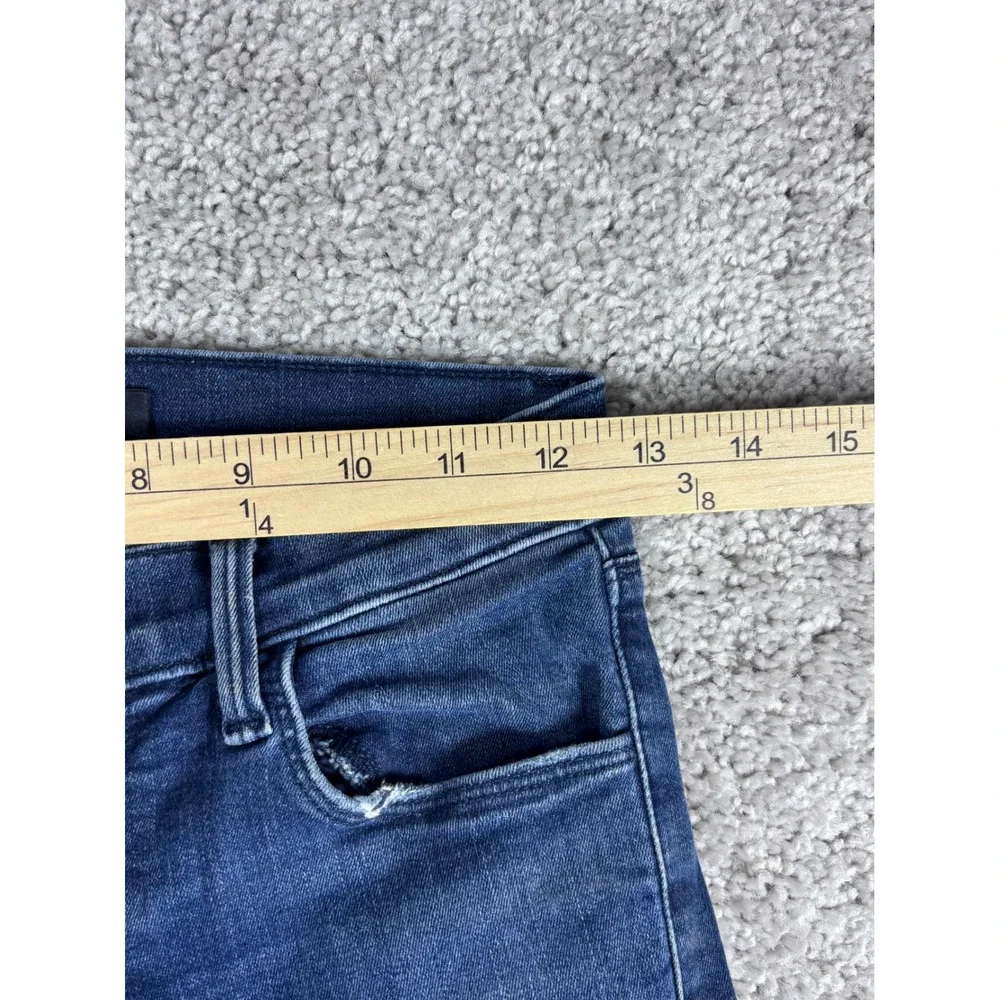 J Brand Womens Skinny Leg Blue Denim Jeans Distressed Knee Rips‎ Size 25/26